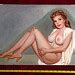 Nude Pinup Painting By Artist Harvey Higley Vintage