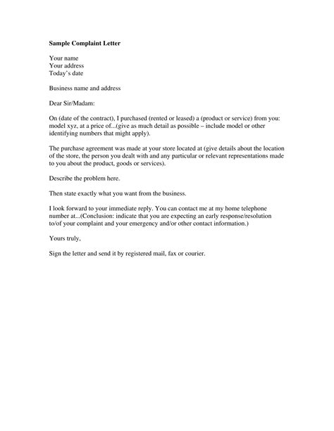 formal complaint letter templates for your needs letter template collection