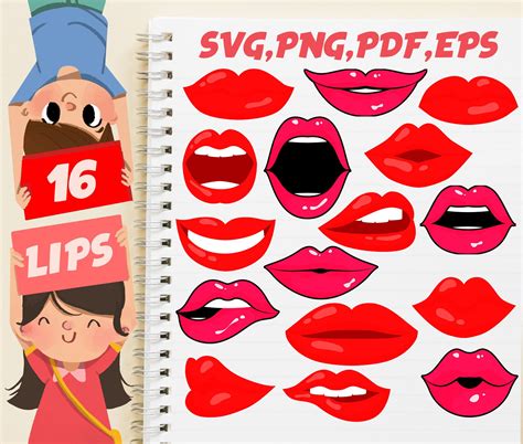 Lips Svg Kiss SVG Lips Print Svg Bleeding Lips Biting Lips Red Lips Svg Mouth Svg File For