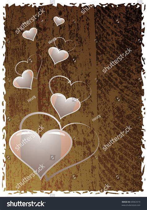 Heart On Brown Splotchy Background Stock Vector Royalty Free 69063319