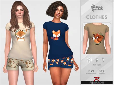 Pj Fox Shirt 01 For Female By Remaron Cc The Sims
