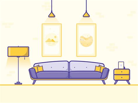 Modern Living Room Illustration Perfect Image Reference Duwikw
