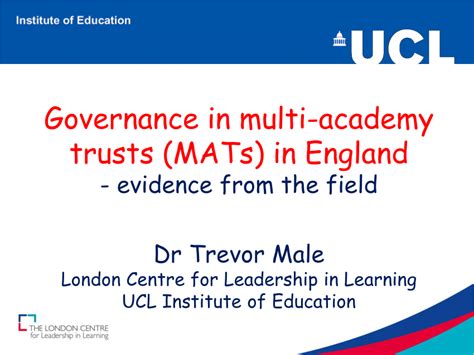 Pdf Governance In Multi Academy Trusts Mats In England 2019