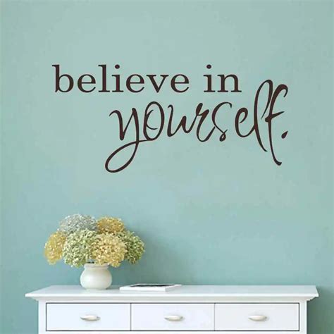Believe In Yourself Inspirational Wall Decals Girls Room Wall Decals Quotes Mirror Decals Mirror
