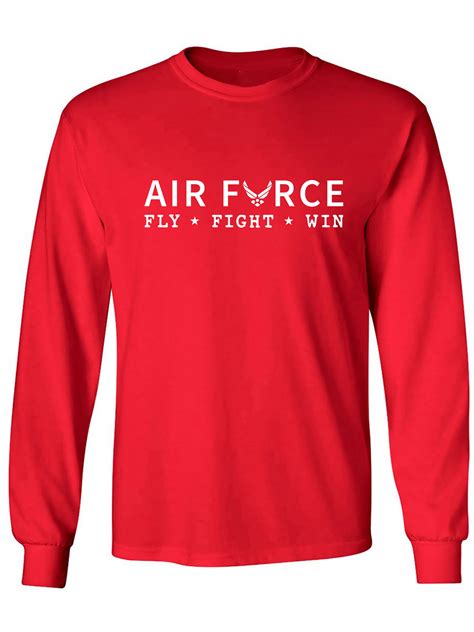 air force fly fight win adult long sleeve t shirt