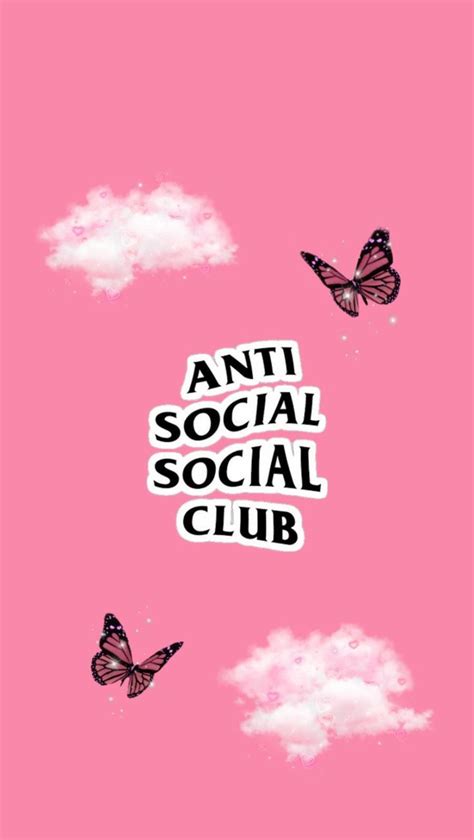 Pin By M🦋 On Color Aesthetics ☽ Anti Social Pink Retro Wallpaper