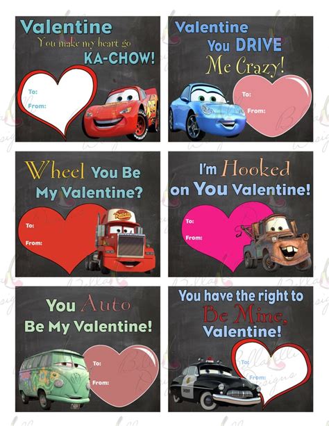 Cars Valentines Day Cards Disney Valentines Day Card Ideas