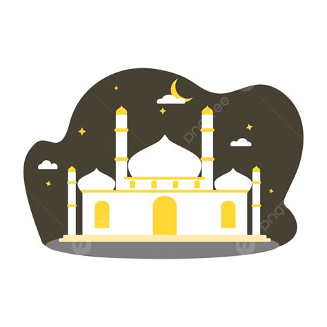 Hermoso Vector Ilustración De La Mezquita De Ramadán Png Islam