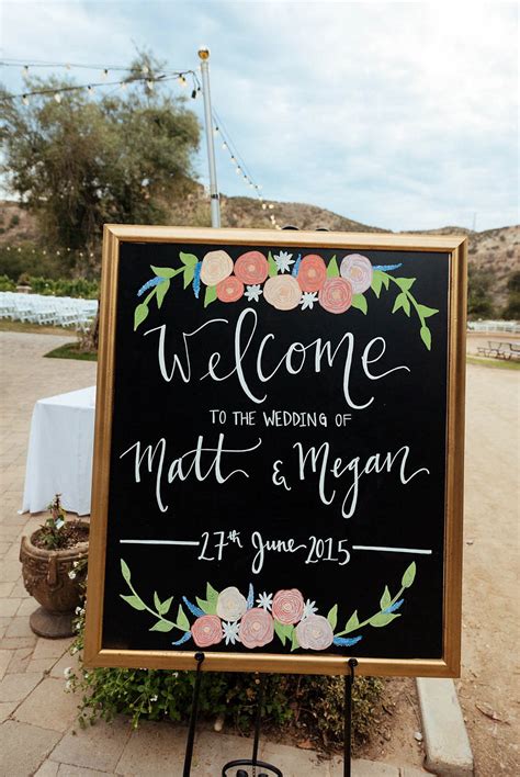 Welcome Wedding Sign Hand Painted And Lettered By Pirouette Paper