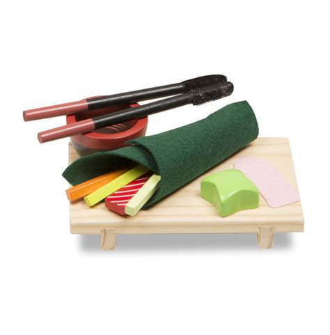 Melissa And Doug Kitchen Play Roll Wrap And Slice Sushi Counter