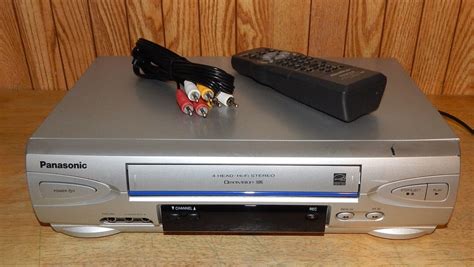 Panasonic PV 4524 Hi Fi Stereo VHS VCR Withremote Cables Hdmi Adapter