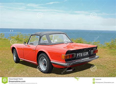 Vintage Classic Triumph Tr6 Editorial Stock Image Image Of Lake