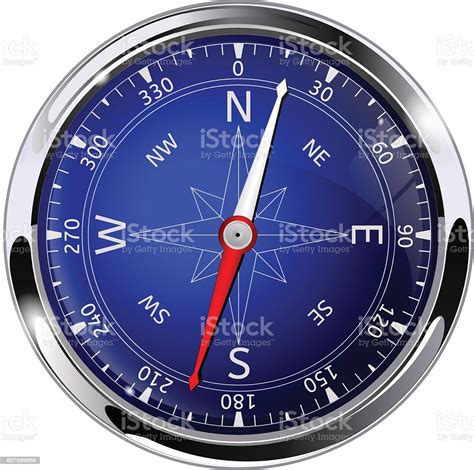 Compass Blue Modern Navigation Device Stock Illustration - Download ...
