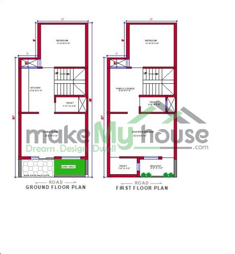 Buy 18x40 House Plan 18 By 40 Elevation Design Plot Area Naksha