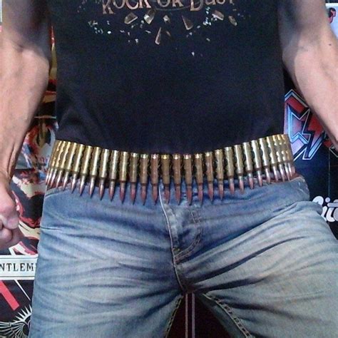 dave mustaine 7 62 copper tipped brass bullet and reversed black link belt m get yours