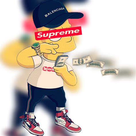 Supreme, brand, logo, red, communication, text, white background. #bart #supreme - Gucci Supreme Bart Simpson Clipart ...
