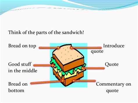 What is a quote sandwich? EWRT 211