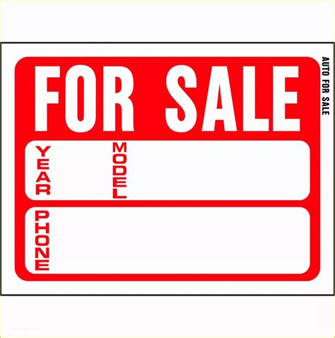 On Sale Signs Templates Free Of 9 Printable Car For Sale Sign Template