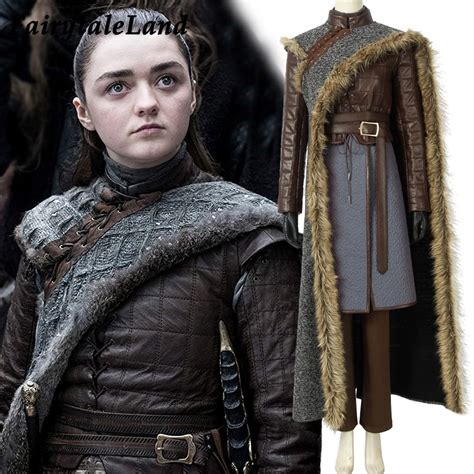 Game Of Thrones Season 8 Cosplay Costume Arya Stark Cosplay Outfit Full