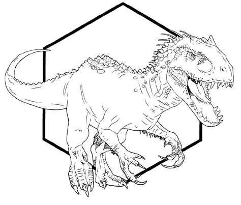 Printable Dinosaur Coloring Pages Indominus Rex At Coloring Page