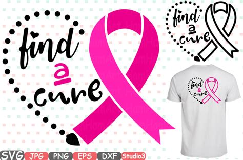 Download Breast Cancer Ribbon Monogram Silhouette SVG Cutting Files ...