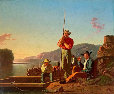 The Wood Boat By George Caleb Bingham Oil Painting Reproduction