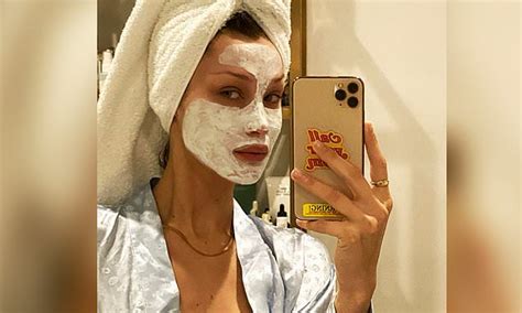 Bella Hadid Wears A Face Mask As She Poses For Sexy Mirror Selfie In