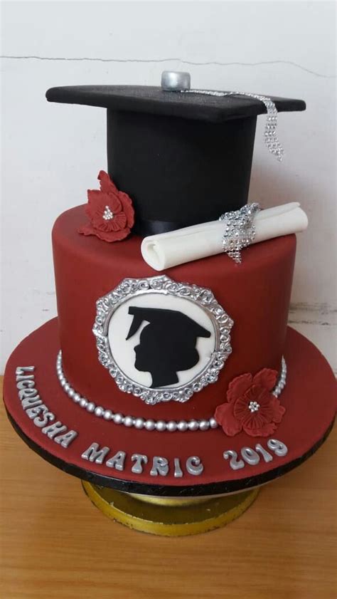 Maroon matric ball cake | Simple cake designs, Graduation cakes