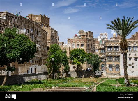 Traditional Old Houses In The Old City Of Sanaa Unesco World Heritage