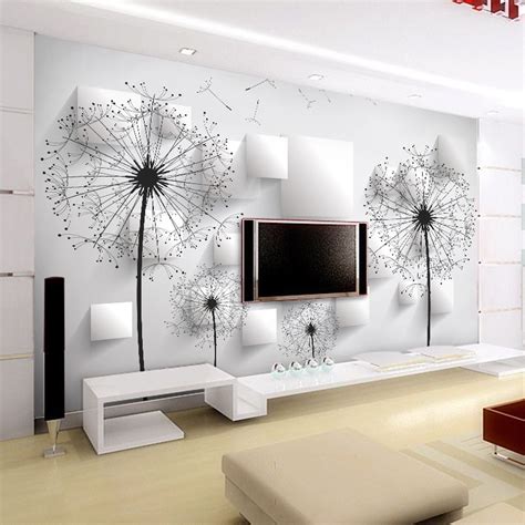 Custom Photo Wallpaper 3d Stereoscopic Dandelion Wall Painting Bedroom