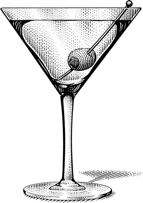Martini Glass Glass Illustration Martini Illustration Glass Drawing