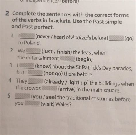 Complete The Sentences With The Correct Form Of The Verb