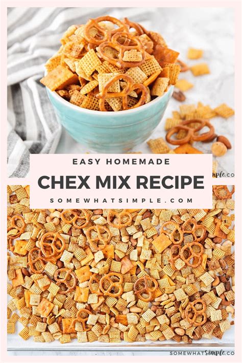 Homemade Original Chex Mix Easiest Recipe Somewhat Simple