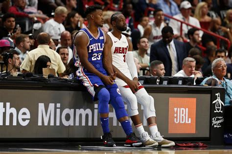 sixers get blown out by heat in dwyane wade s final home game
