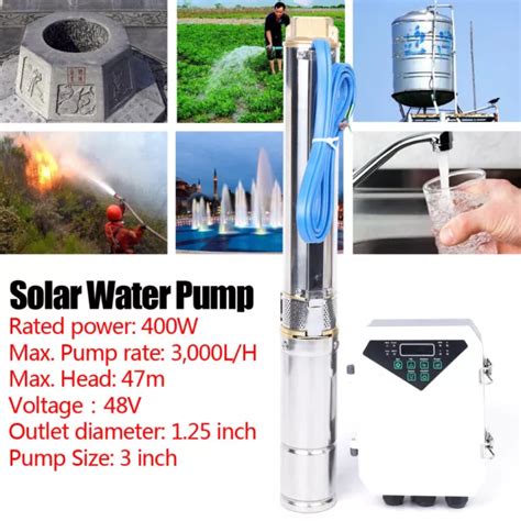 3and Dc Deep Bore Well Solar Water Pump 48v 400w Submersible Mppt