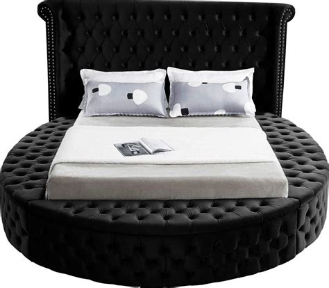 Luxus Black Velvet King Bed 1stopbedrooms