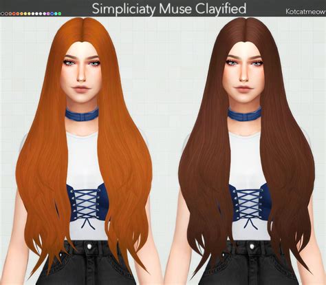 Kot Cat Simpliciaty S Muse Hair Clayified ~ Sims 4 Hairs