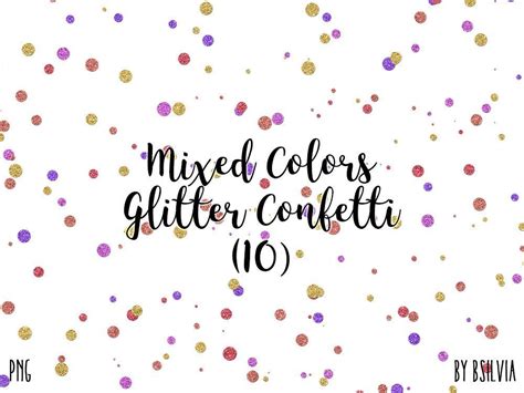 Mixed Colors Glitter Confetti Overlays Glitter Confetti Etsy Photo