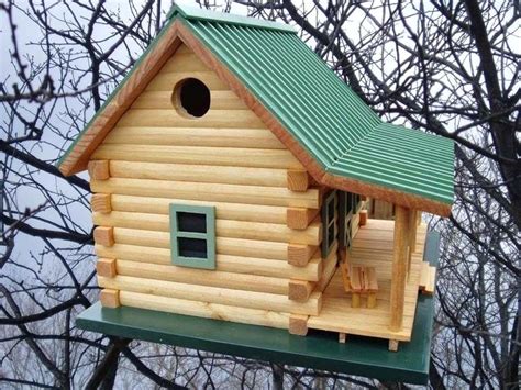 Cabin Birdhouse Log Cabin Birdhouse Via Bird House Plans Bird Houses