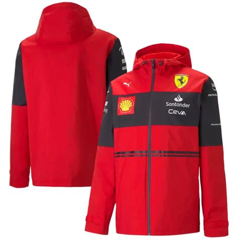 Scuderia Ferrari Formula 1 F1 Puma 2022 Team Rain Jacket Mens 13424