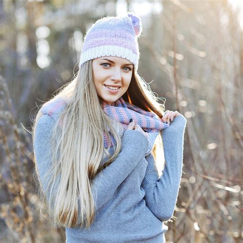 Young Woman Winter Portrait Stock Photo Image Of Bright Park 60727560