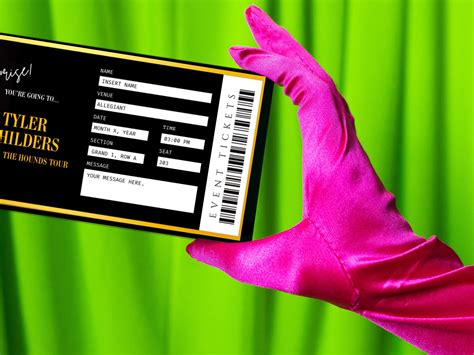 Tyler Childers Concert Tickets Send in the Hounds Tour Editable