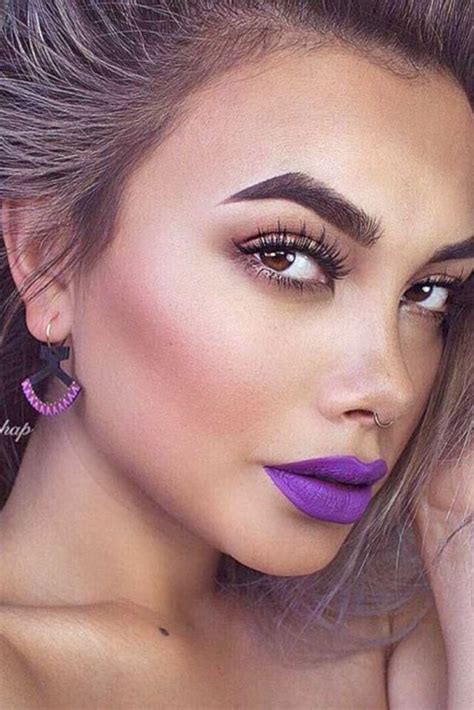 46 Fashionable Purple Lipstick Makeup Ideas Matchedz Purple