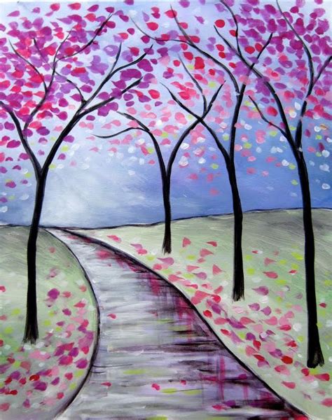 Sky Art Painting Tree Watercolor Painting Canvas Painting Designs
