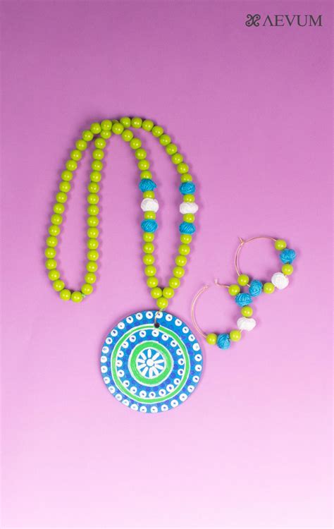 Hand Painted Beaded Necklace Set 5003 Aevum