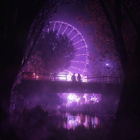 I Wanted To Create A Purple Ferris Wheel Artwork For A Bit Finally Did [oc] R Outrun