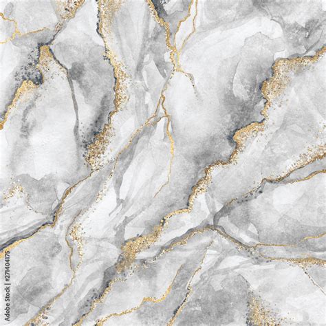 Abstract Background Creative Texture Of White Marble With Gold Veins