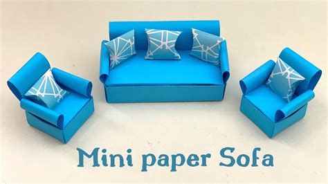Diy Mini Paper Sofa Paper Crafts For School Paper Craft Easy Kids