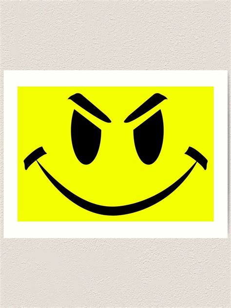 Sinister Smiley Face Art Print For Sale By Teutondesigns Redbubble