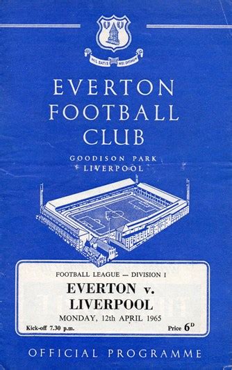 Matchdetails From Everton Liverpool Played On Monday 12 April 1965